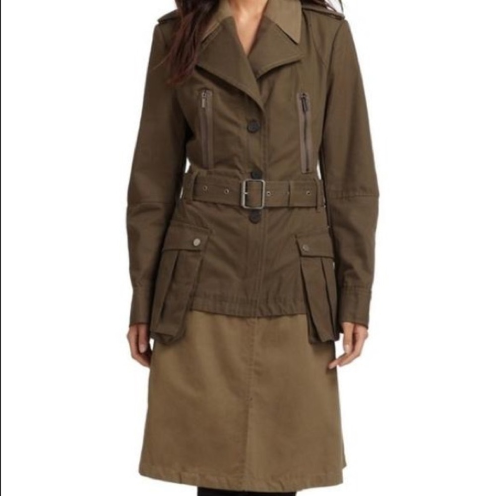 BCBGMaxAzria NWT Olive Willow Trench Coat